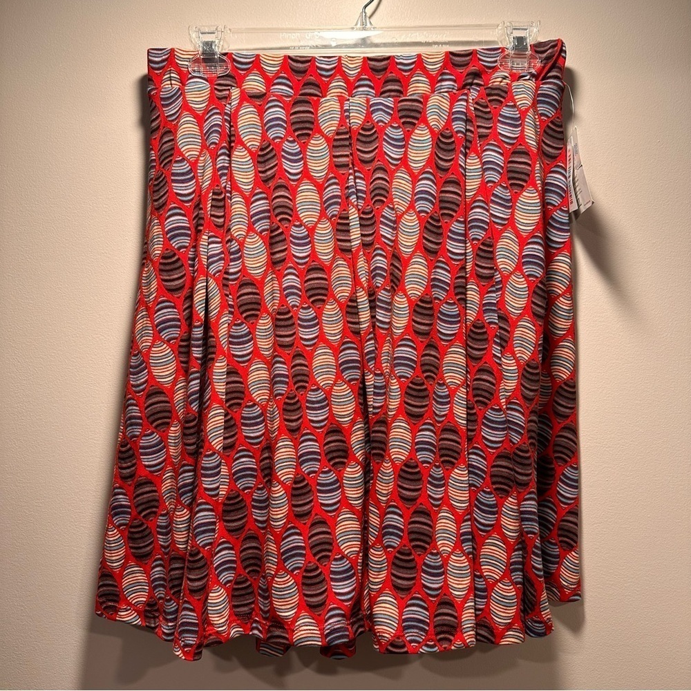 LuLaRoe Madison Pleated Skirt Extra Large 18-20 Hidden Pockets Soft Stretchy Mid - Picture 4 of 15